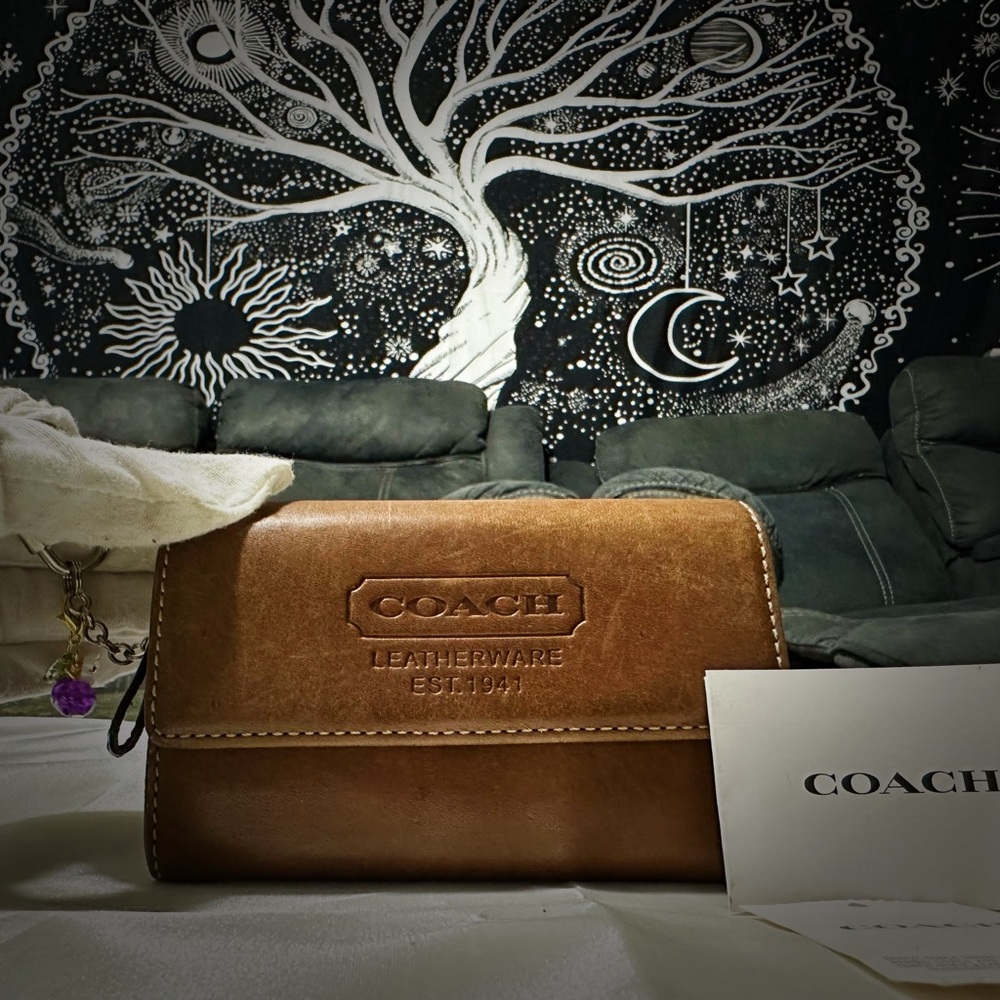 Vintage Coach clutch wallet 2004 year Brown Leather Wallet - Picture 15 of 17